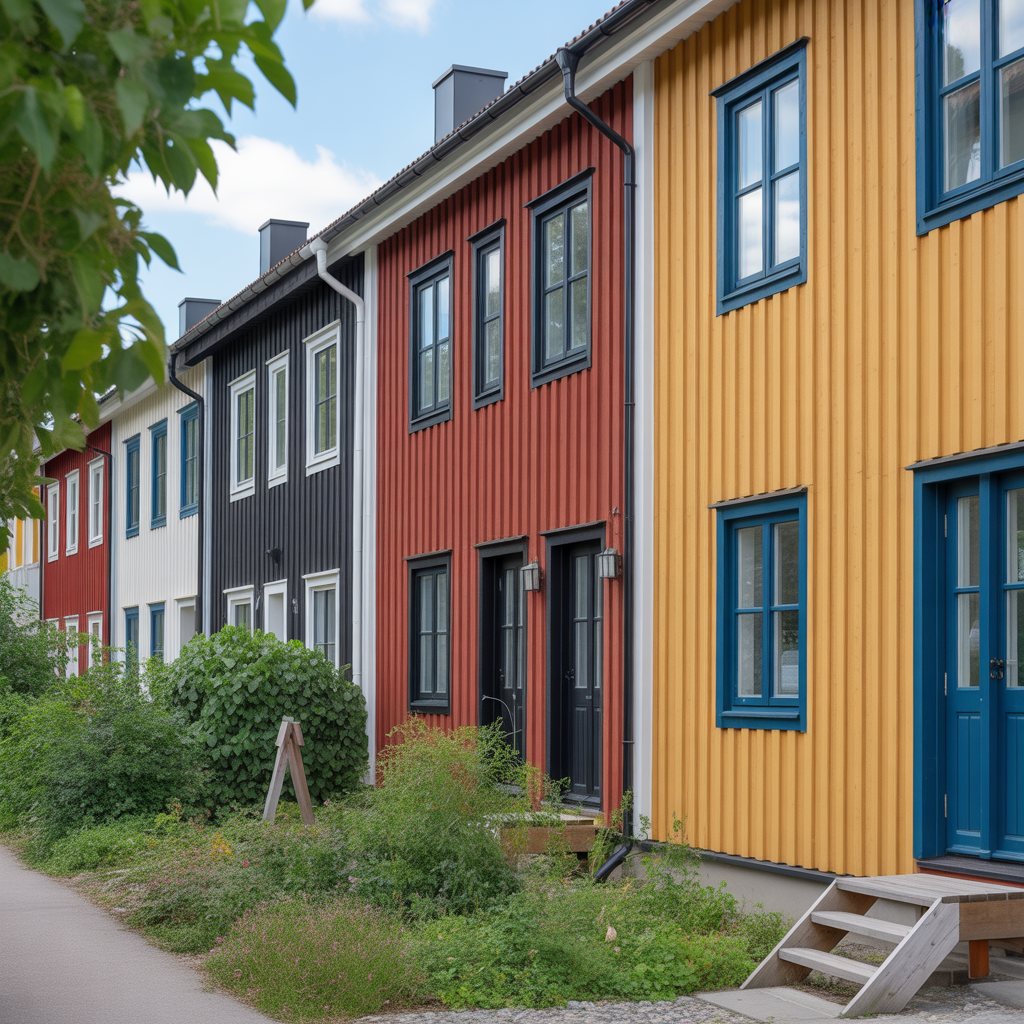 3.Vilka farger ger bast kontrast mellan fonster och fasad